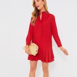 Tuckernuck Red Crepe Tate Dress
